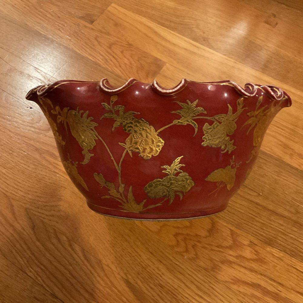 Chinese Ceramic 10 inch Lotus Bowl - NWT